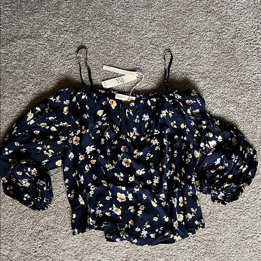 Lovestitch Navy Floral Blouse
